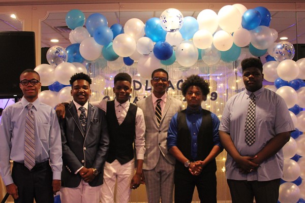 Students at their 8th Grade Prom.